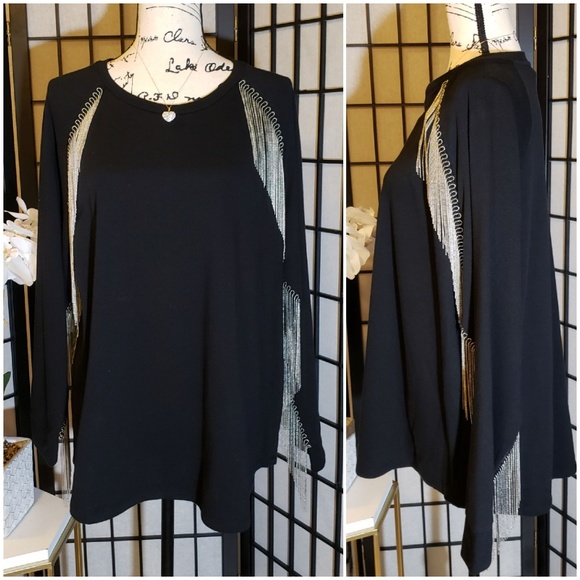 COPY - NEW Simply Emma Long Sleeve Link Designed Top size 2X - Picture 1 of 4